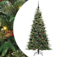 VidaXL Kunstmatige inklapbare kerstboom groen 180 cm pe en pvc - thumbnail