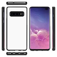 Samsung Galaxy S10 Plus Hoesje TPU Gripcase Zwart/wit - thumbnail