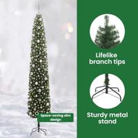 VidaXL Kunstkerstboom groen 270 cm pvc en staal en kunststof - thumbnail