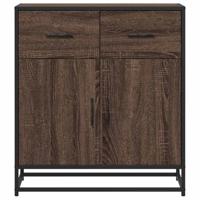 Dressoir 68x35x76 cm bewerkt hout bruin eikenkleur - thumbnail