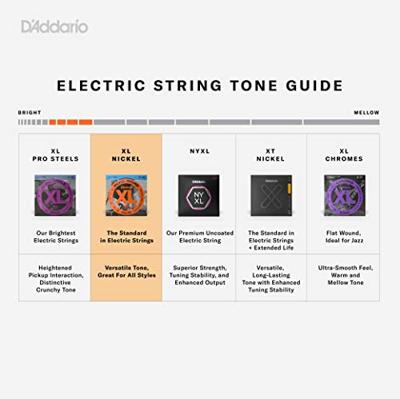 D&apos;Addario EXL125-10P 9-46 Super Light Top Regular Bottom Nickel Wound snaren voor elektrische gitaar (10 sets)