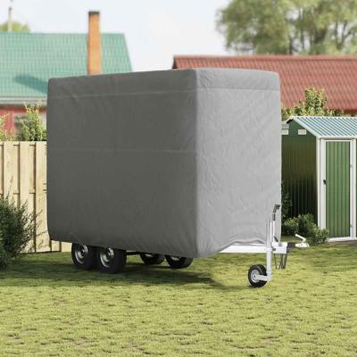 VidaXL Paardentrailerhoes 334x148x230 cm vliesvlies grijs VidaXL Paardentrailerhoes 334x148x230 cm vliesvlies grijs
