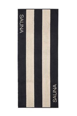 Cawö Cawö Saunahanddoek 6221 Natur Schwarz 80x200