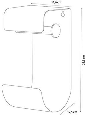 Toiletrolhouder dubbel Sealskin Brix Zwart Toiletrolhouder dubbel Sealskin Brix Zwart
