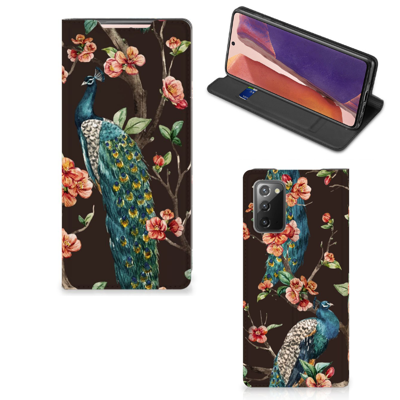 Samsung Galaxy Note20 | Hoesje maken | Pauw met Bloemen Samsung Galaxy Note20 | Hoesje maken | Pauw met Bloemen