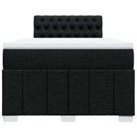 Boxspring met matras stof zwart 140x190 cm - thumbnail