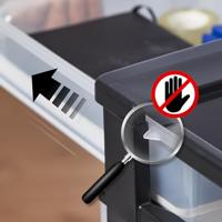 Iris ladekast 2x15l 2x7,5l 39x29x62cm met wieltjes - thumbnail