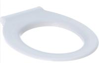 Geberit 300 Comfort closetzitting zonder deksel v. mindervaliden antibacterieel m. doorlopende pen wit 501387001 501.387.00.1 - thumbnail