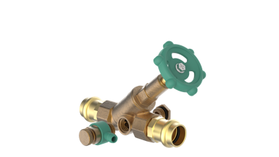 Kirchhoff Y-type ventiel, 15 mm, met aftap, (V-Press) - 988619155