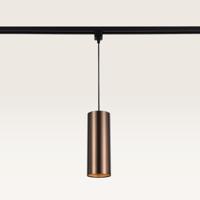 Hangspot Belano bronzo scuro l - GU10-fitting - Ontworpen voor 1-fase railsysteem - Brons - Railspot - IP20 voor binnen - thumbnail