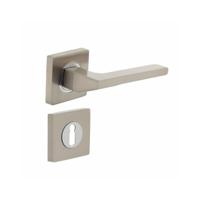 Intersteel Deurkruk Ben op vierkant rozet met sleutelrozetten - nikkel mat - thumbnail