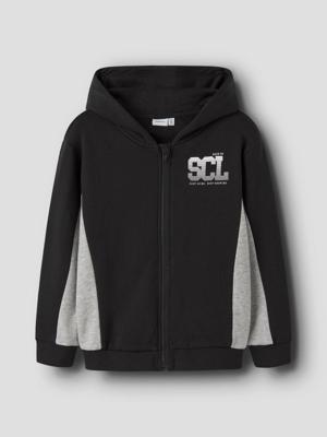 Name it winter sweat vest jongens - zwart - NkmLenno