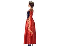 Kostuums voor Volwassenen 113916 Rood Marineblauw Middeleeuwse Koningin - Maat: XS/S - Maat: XS/S - thumbnail