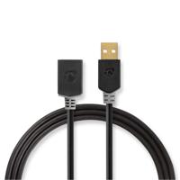 Nedis USB-Kabel | USB-A Male naar USB-A Female | 480 Mbps | 3 m | 1 stuks - CCBW60010AT30 CCBW60010AT30 - thumbnail