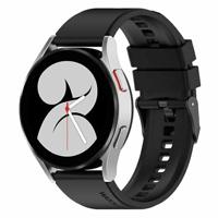 By Qubix - Compatible met Garmin Forerunner 55/245 / 645 - Siliconen gesp bandje - Zwart - Compatible Garmin bandje - Bandbreedte: 20mm - thumbnail