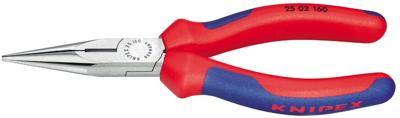 Knipex Platspitse Tang met Zijsnijder (Radiotang) | 160 mm Lengte | Meer-Componentengrepen | Zwart Geatramenteerd - 25 02 160 SB