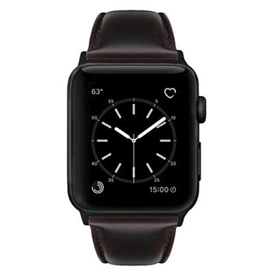 Luxe Echt Lederen bandje - Donkerbruin - Geschikt voor Apple Watch 38mm / 40mm / 41mm / 42mm Luxe Echt Lederen bandje - Donkerbruin - Geschikt voor Apple Watch 38mm / 40mm / 41mm / 42mm