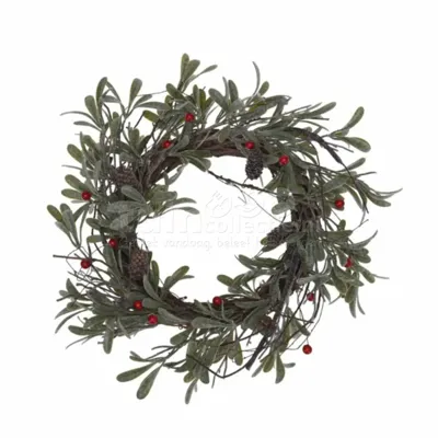 Kerstkrans Blad en Bessen Ø50cm Assorti 1st