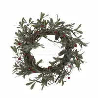 Kerstkrans Blad en Bessen Ø50cm Assorti 1st - thumbnail