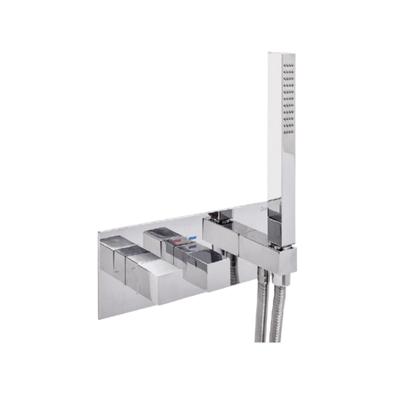 Inbouw Douchekraan Sanimex Giulini Thermostatisch 1-Uitgang Vierkant Incl. Handdouche En BOX Inbouwdeel Chroom Inbouw Douchekraan Sanimex Giulini Thermostatisch 1-Uitgang Vierkant Incl. Handdouche En BOX Inbouwdeel Chroom