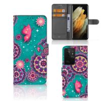 Samsung Galaxy S21 Ultra Hoesje Cirkels en Vlinders - thumbnail