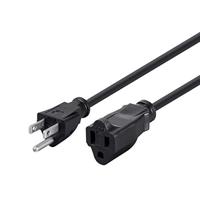 Monoprice 3-polige verlengsnoer - 1 voet - zwart (10 stuks) NEMA 5-15P naar NEMA 5-15R, 16AWG, 13A - thumbnail