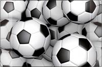 Kangaro K-0014D116 Bureauonderlegger PP 38x58cm Dessin Voetballen - thumbnail