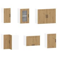 11-delige Keukenkastenset Lucca bewerkt hout artisanaal eiken - thumbnail