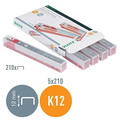 Leitz Power Performance K12 cartridge, 12mm pootlengte, 210 nietjes per cartridge Leitz Power Performance K12 cartridge, 12mm pootlengte, 210 nietjes per cartridge