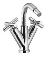 Hotbath Cobber lage wastafelmengkraan met gebogen uitloop zonder waste geborsteld nikkel CB003CGN - thumbnail