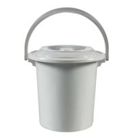 Curver toiletemmer+ deksel grijs 10ltr - thumbnail
