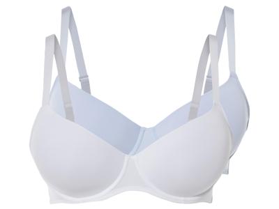 esmara 2 dames BH's (Blauw/wit, 85D) esmara 2 dames BH's (Blauw/wit, 85D)