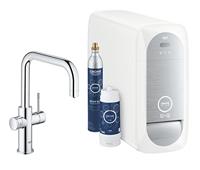 Bruisendwater Keukenkraan GROHE Blue Home Duo Starterkit Chilled en Sparkling Water U Uitloop Chroom - thumbnail