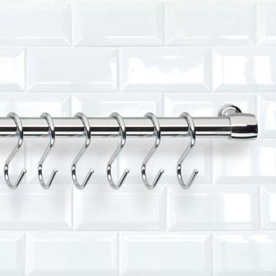 Haak voor ophanging Metaltex Lonardo Verchroomd Metaal 6,5 cm 6 Onderdelen