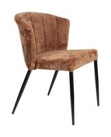 Dutchbone Eetkamerstoel 'Georgia' Chenille, kleur Terra - thumbnail
