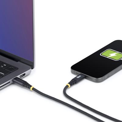 StarTech.com 1m USB-C Laadkabel, 240W (5A) PD EPR, Dual-Layer Siliconen/Gevlochten Mantel, USB 2.0 Laptop Oplaadkabel, USB-IF