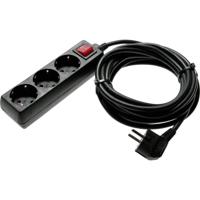 AS Schwabe 11372 Stekkerdoos met schakelaar Zwart Randaarde stekker 1 stuk(s) - thumbnail