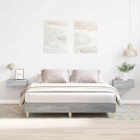 Bedframe zonder matras 140x200 cm spaanplaat grijs Sonoma - thumbnail