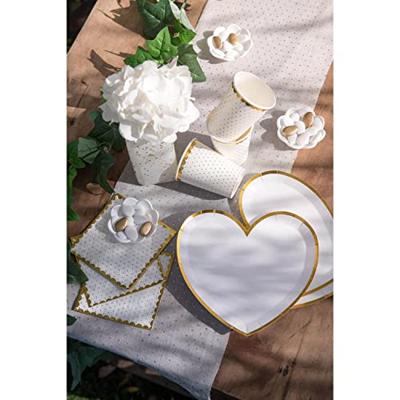 Santex Wit Gouden Tafelloper