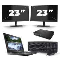 Dell Latitude 5590 - Intel Core i5-8e Generatie - 15 inch - 16GB RAM - 256GB SSD - Windows 11 + 2x 23 inch Monitor - thumbnail