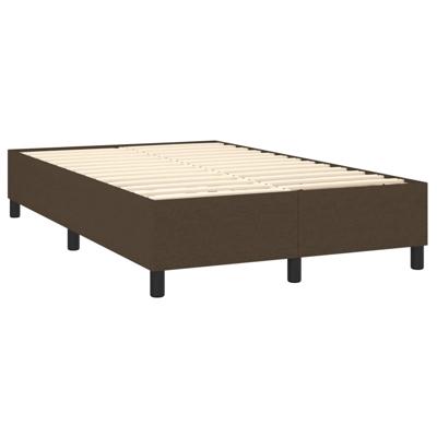 Boxspring met matras stof donkerbruin 120x200 cm
