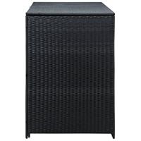 Containerberging dubbel 148x80x111 cm poly rattan zwart - thumbnail