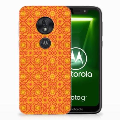Motorola Moto G7 Play TPU bumper Batik Oranje