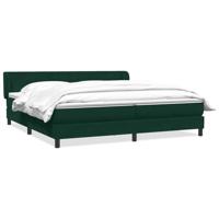Boxspringbed met matrassen 180x220 cm fluweel donkergroen - thumbnail