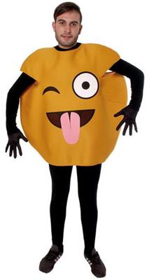 Emoji kostuum Joker oranje/geel