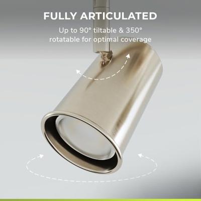 Riga - LED plafondlamp - 2 spots - Draaibaar en dimbaar - GU10 - Kantelbaar - Plafondspot - IP20 voor binnen - RVS