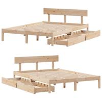 Bedframe zonder matras massief grenenhout 120x200 cm - thumbnail