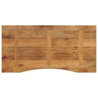 Bureaublad met ronding 110x60x2,5 cm massief ruw mangohout - thumbnail