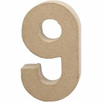 Creativ Company Cijfer, 9, h: 20,5 cm, b: 12 cm, dikte 2,7 cm, 1 stuk - thumbnail