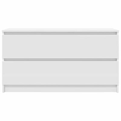 Tv-meubel 100x35x54 cm bewerkt hout wit